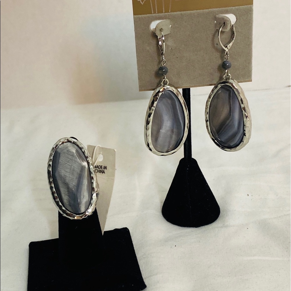Lucy & Laurel Earring & Ring Sz 6.5  Set